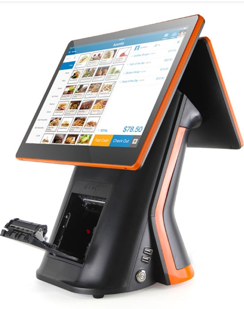 Black And Orange Dual Screen POS 15.6″+11.6″